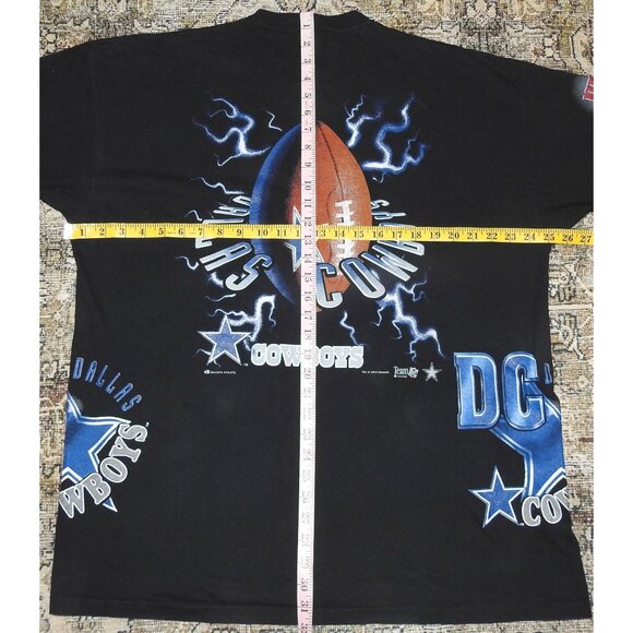 Vintage Dallas Cowboys Bulletin Athletic Canada AOP All Over Print T-Shirt OSFA - Picture 9 of 9
